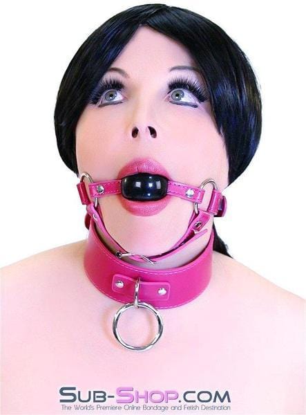 9061DL      Sex Bomb Pink Strap Rubber Ballgag with Chin Strap - LAST CHANCE - Final Closeout! - Image 19