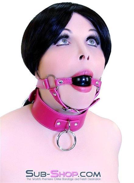 9061DL      Sex Bomb Pink Strap Rubber Ballgag with Chin Strap - LAST CHANCE - Final Closeout! - Image 20