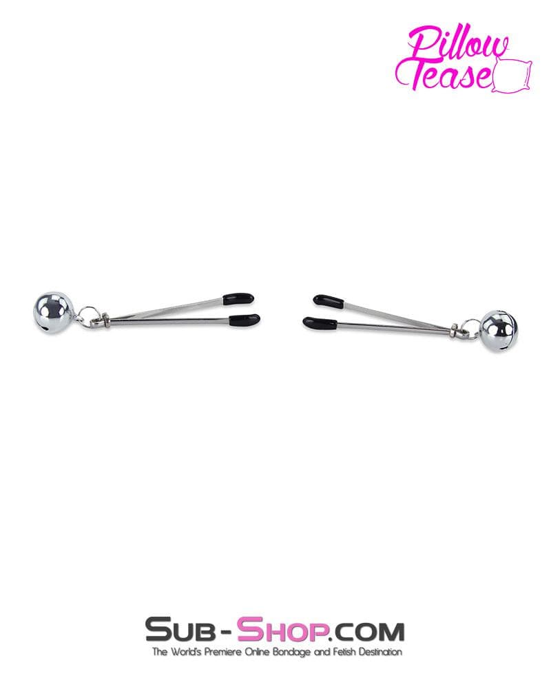 0174MQ-SIS      Sissy Boi Bondage Forced Feminization Pretty Belle of the Cock and Balls Tweezer Clamps with Jingle Bells - Image 4