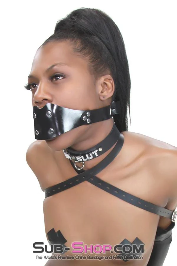 1416A-SIS Sissy Boi Rubberized Locking Dominant Female Rubber Penis Panel Gag - Image 7