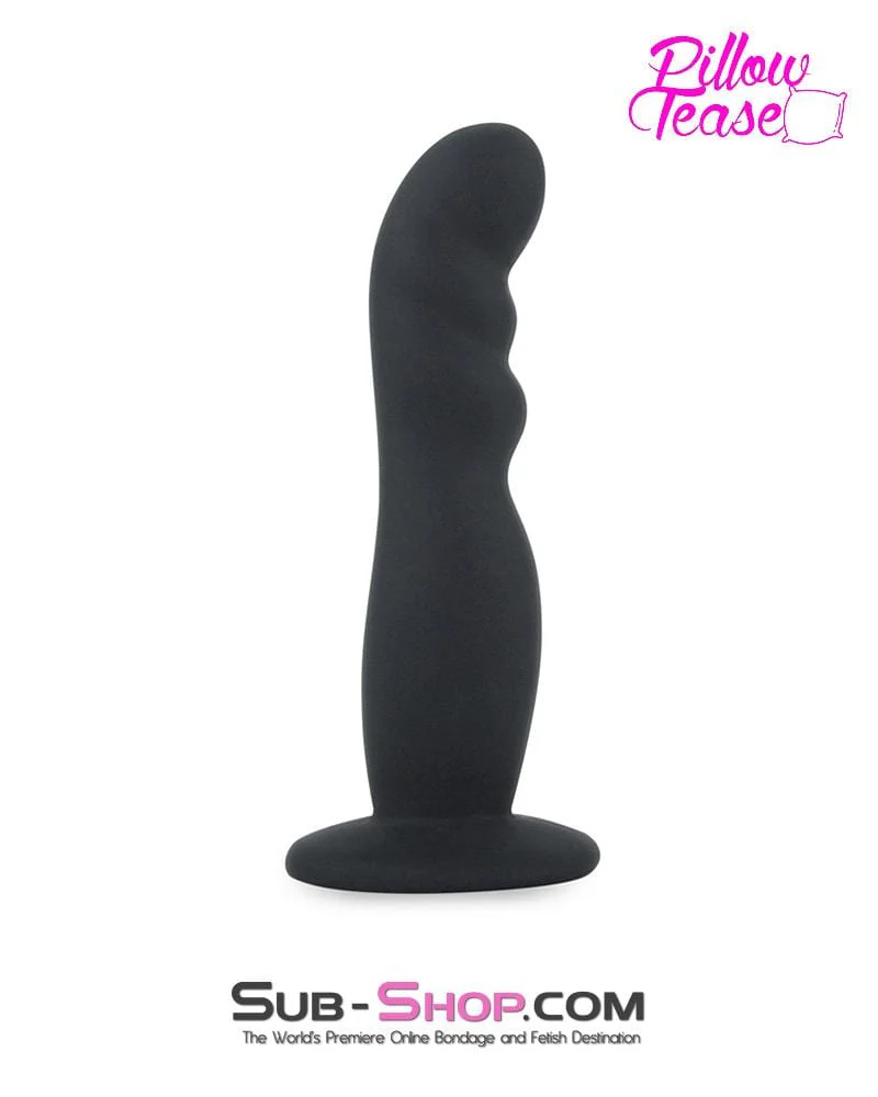 0588E-SIS      Sissy Slave Trainer Mistress Sessions Black Ridged P-Spot Silicone Pegging Strap On Dildo and Comfort Harness Set - Image 4