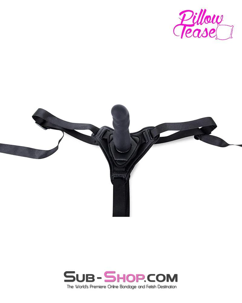 0588E-SIS      Sissy Slave Trainer Mistress Sessions Black Ridged P-Spot Silicone Pegging Strap On Dildo and Comfort Harness Set - Image 6
