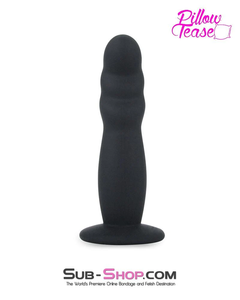 0588E-SIS      Sissy Slave Trainer Mistress Sessions Black Ridged P-Spot Silicone Pegging Strap On Dildo and Comfort Harness Set - Image 7