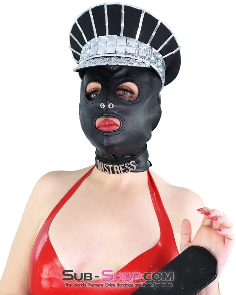 2772M Soft Leatherette Open Mouth and Eyes Lacing Hood - Image 4