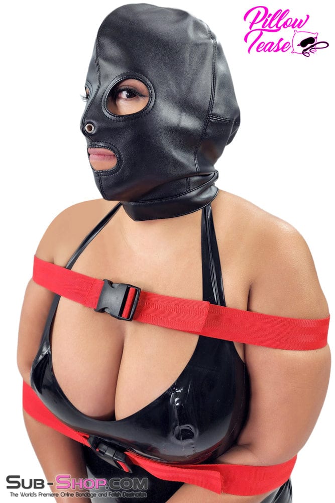 2772M Soft Leatherette Open Mouth and Eyes Lacing Hood - MEGA Deal! - Image 9