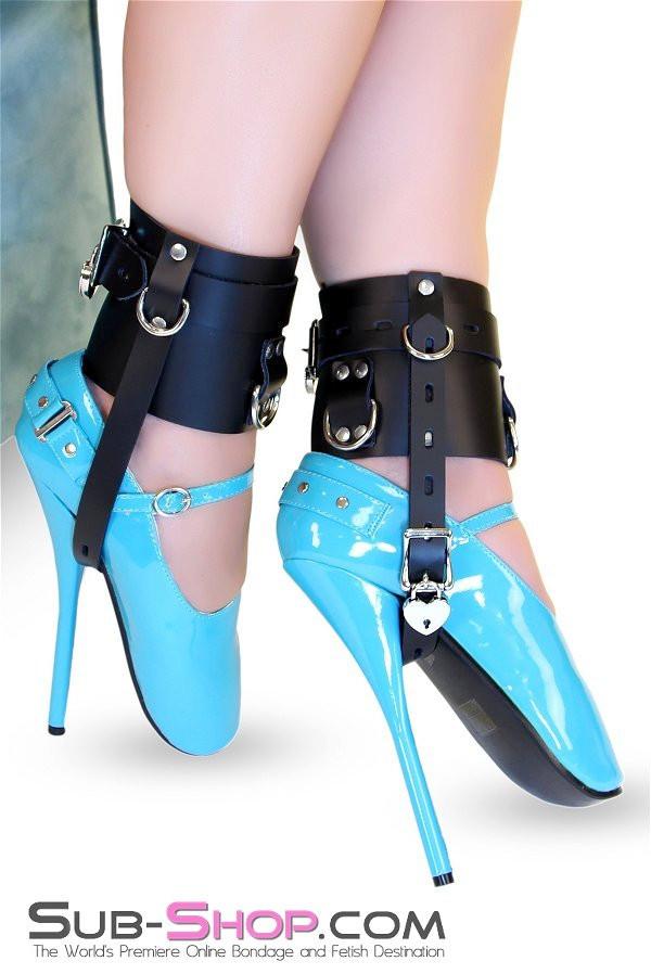 6790A      Stiletto Prisoner Wide Locking Shoe Cuffs - Image 4