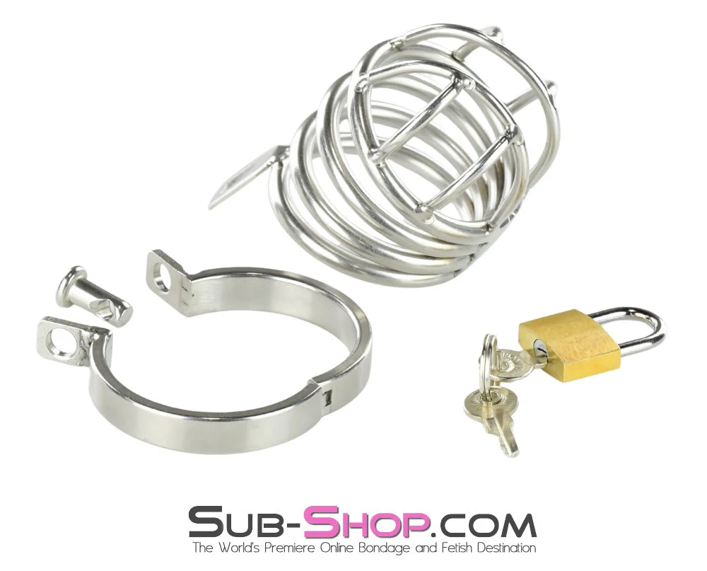 7154AR      Un-Erector Set Locking Steel Male Chastity Device - Image 5
